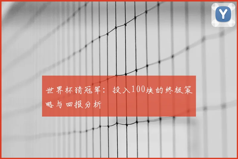 世界杯猜冠军：投入100块的终极策略与回报分析